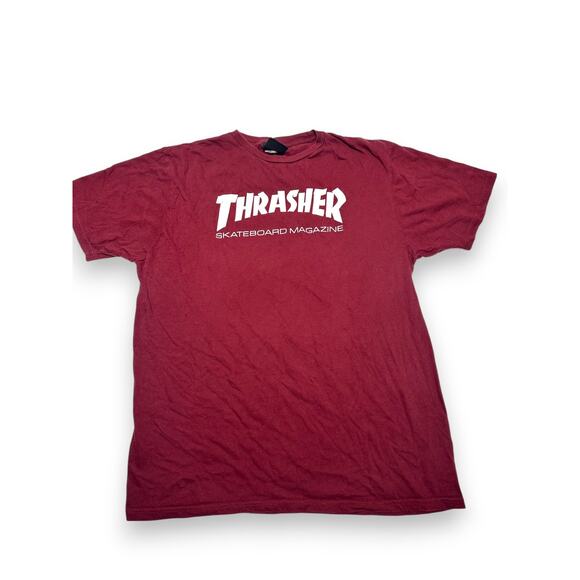 Thrasher Maroon Magazine Skateboarding Short Sleeve Size Large - Picture 2 of 7